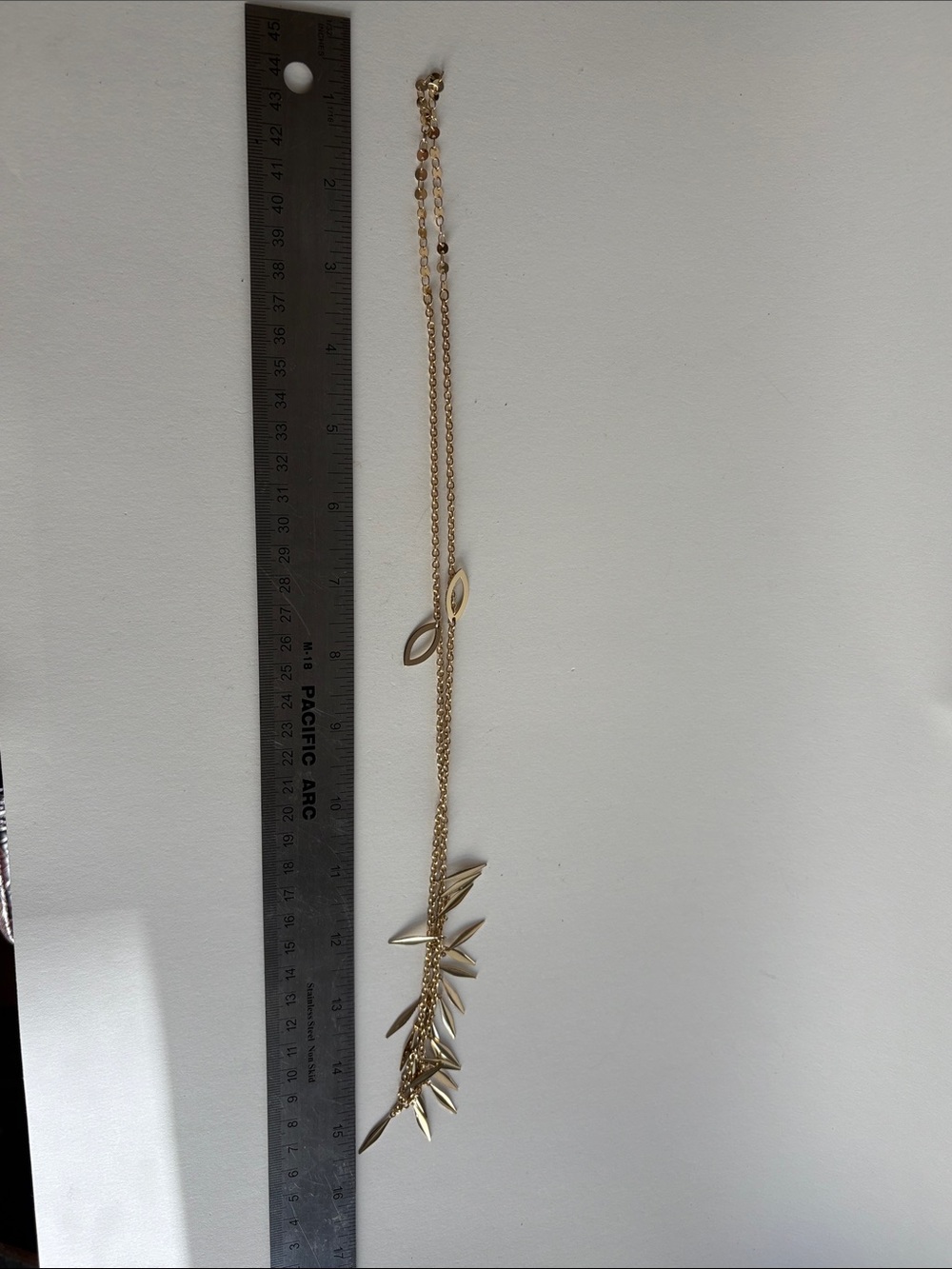 Gold Spike Fringe Necklace Layered Modern Statement Women Jewelry - Picture 4 of 4
